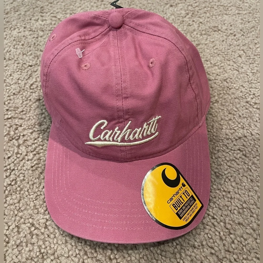 Women's Pink CARHARTT Canvas Script Graphic Cap